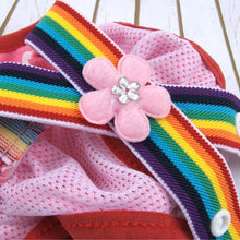 Pet Dog Diaper Sanitary Pantie Reusable Puppy Sanitary Pans Polka-Dot Rainbow Dog Underwear Diaper for Female Dogs Heat Period