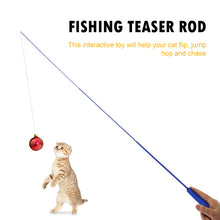 Cat Teaser Wands Three-section Telescopic Fishing Pole Wand Kitten Funny Catcher Teaser Stick Rod Interactive Stick Teaser Toys