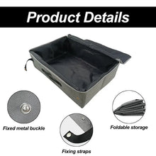 Sturdy Collapsible Cat Litter Box Foldable Cat Litter Box With Zipper Lid Travel Litter Box For Kitties Oxford Cloth  PP Board