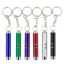 Keychain Red Laser Pointer Pen With White LED Torch Pet Cat Dog Toy Classroom Business Presentation Tool