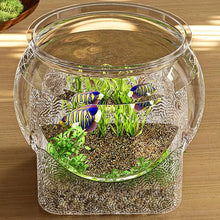Clear Transparent Round Fish Tank Aquarium Micro-landscape Resistant Falling Desktop Ecologicals Fish Tank Ornamental Fish Decor