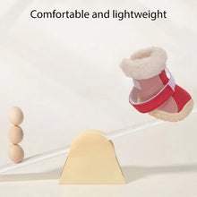 Warm Dog Snow Boots Winter Dog Shoes for Small Medium Dogs Puppies Dog Boots Paw Protectors with Anti-Slip Sole and Plush Lining