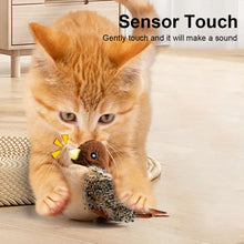 Interactive Cat Toys Flapping Bird Cat Toy Flying Wings Sparrow Catnip Toys Vivid Chirping Simulation Bird Interactive Cat Toy