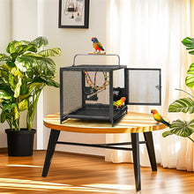 Portable  Bird Cage Playpen Travel Carrier Cage with Hammock Toy Removable Tray