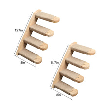 39.4In Wall-mounted Cat Roped Bridge for Indoor Cats Steps with Sisal Wall Wooden Furniture for Sleeping Playing Climbing