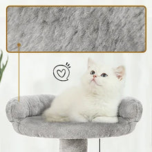 HOOPET 36.6 Inch Tree Cat Climbing Frame Multi-Level Cat Litter Stable Non-Shaking Cat Tower with Sisal Scratching Post Hammock