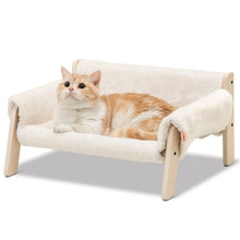 Mewoofun Soft Cat Pads Wooden Pet Bed With Plush for Cats and  Litter Small Dogs Pet Nest Four Seasons Cat Dog sofa Pet Supplies