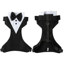 Dogs Tuxedo Wedding Party Suit Dog Formal Tuxedo with Bow Tie and Traction Rope Dog Outfit Wedding Attire Dog Tuxedo for Puppy
