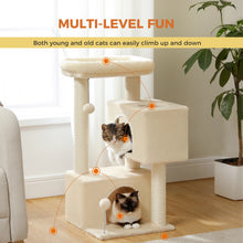 Multi-Level Cat Tree Tower with Sisal Scratching Posts Soft Padded Perch Large Cat Condo for Indoor Kitten Bed House Cat Toys