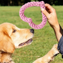 Small Cotton Rope Dog Chew Toy Creative Heart Shaped Pet Chew Toy Bite-resistant Fun Cat Training Teething Toy Pet Supplies