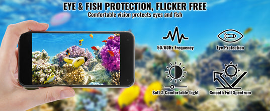 VEVOR Aquarium Light with LCD Monitor 14W Full Spectrum Fish Tank Light with 24/7 Natural Mode Adjustable Brightness 12