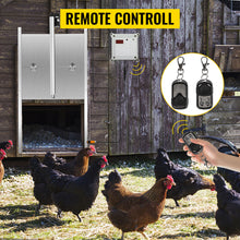 SucceBuy Automatic Chicken Coop Door Timer & Light Sensor W/2 Remote Controls Opening Farm 110-220V Chicken Pets Dog Door Opener