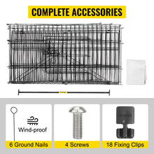 VEVOR Green/White Metal Chicken Coop Rabbit Run Enclosure Pen w/Waterproof and Sun-Proof Cover FarmPet Playpen Cage for Outdoor